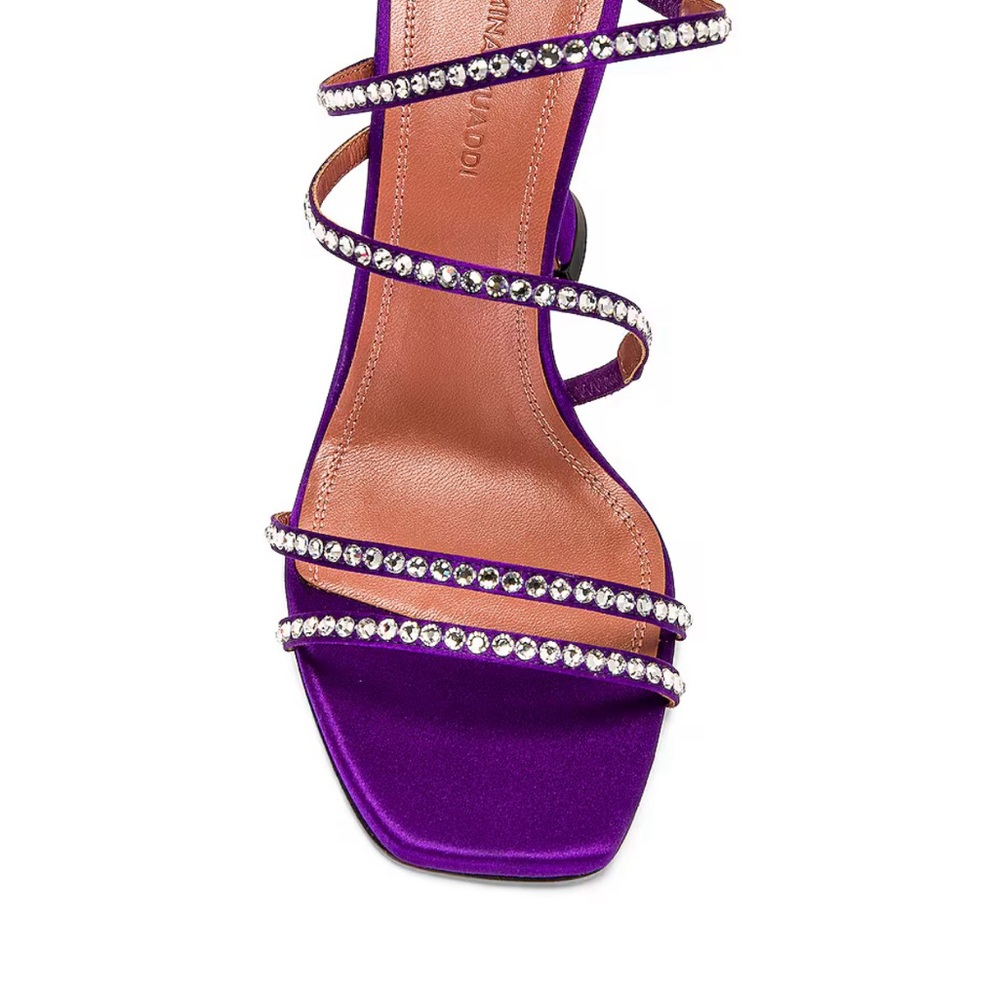 AMINA MUADDI
Naima Crystal Satin Mule